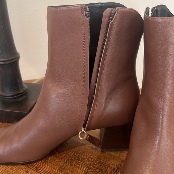 M. Gemi Italian saddle leather brown ankle boots. NWOT - Picture 4 of 11